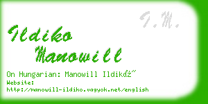 ildiko manowill business card